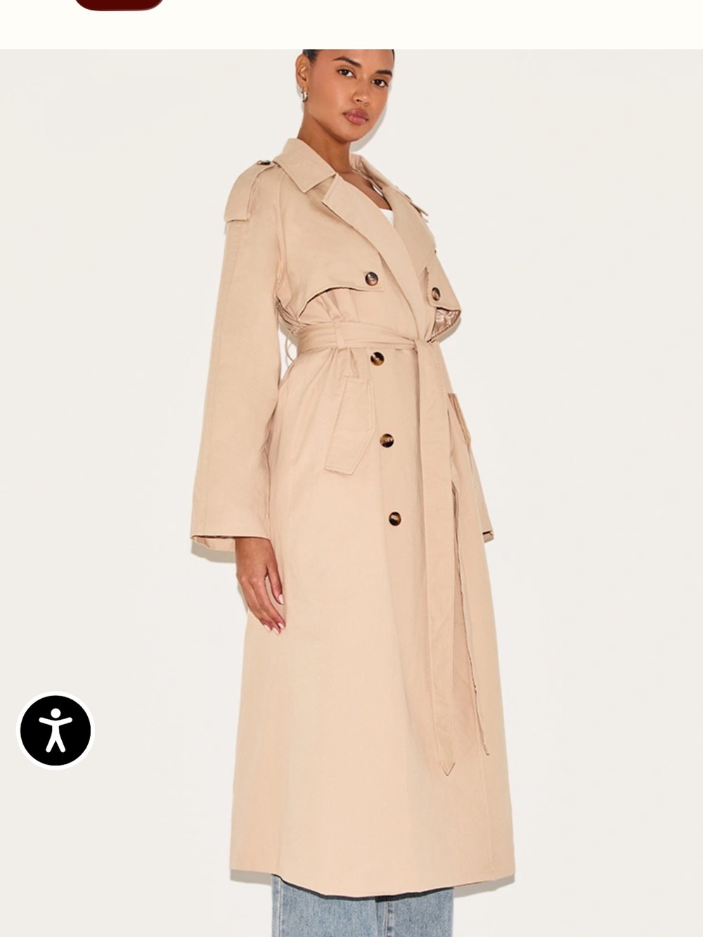 Women’s Beige Trench Coat with Belt
